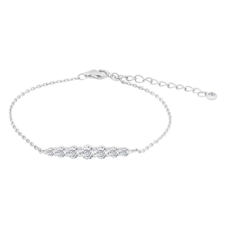 LINDANOR armbånd fra JoanliNor i rhodineret sterling sølv med kubiske zirkonia sten.